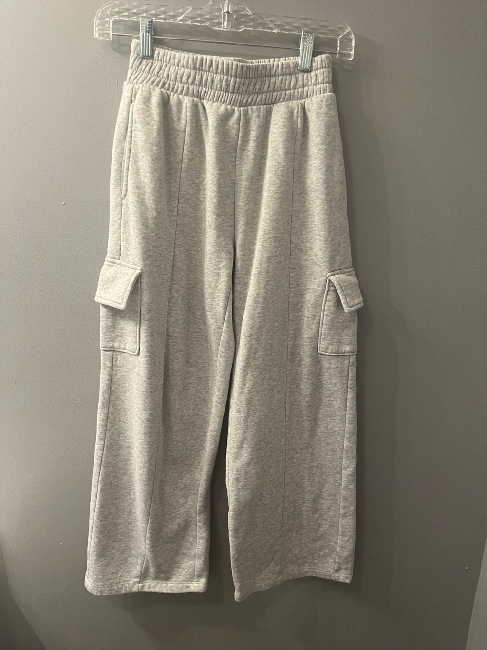 Kids Grey Cargo Sweatpants Joggers - Comfort Fit